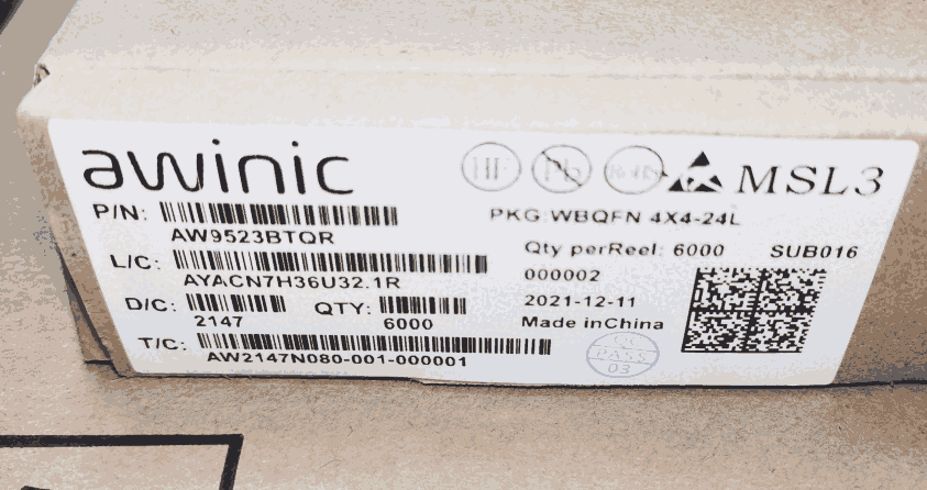 AW9523BTQR I2C ӿ16 ·Uչ GPIO 
