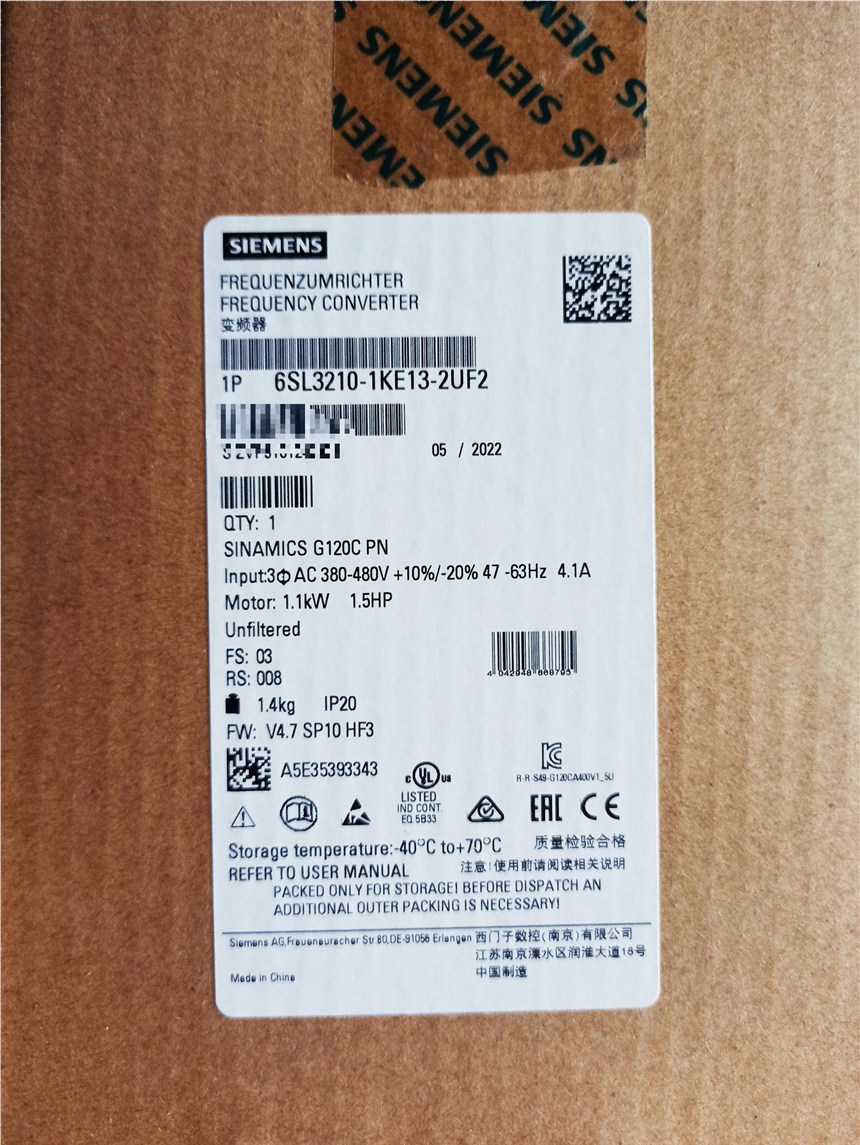 TG120C׃lڙPROFINET汾6SL3210-1KE13-2UF2
